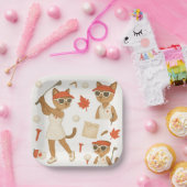 猫を愛するゴルファーをテーマにしたカナダデー ペーパープレート (パーティー)