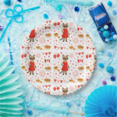 猫を愛するゴルファーをテーマにしたカナダデー ペーパープレート (パーティー)