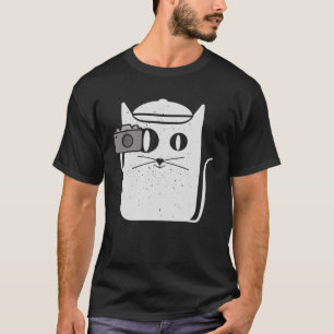 猫を愛するシャッターバグのためのカメラ猫 Tシャツ