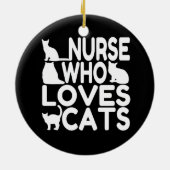 猫を愛するナース セラミックオーナメント (裏面)