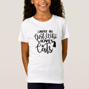 猫を愛する女の子だ Tシャツ