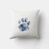 猫を愛する少女パーソナライズされた クッション (裏面)