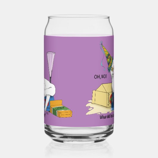 猫を愛する新年 ガラス缶 (左)