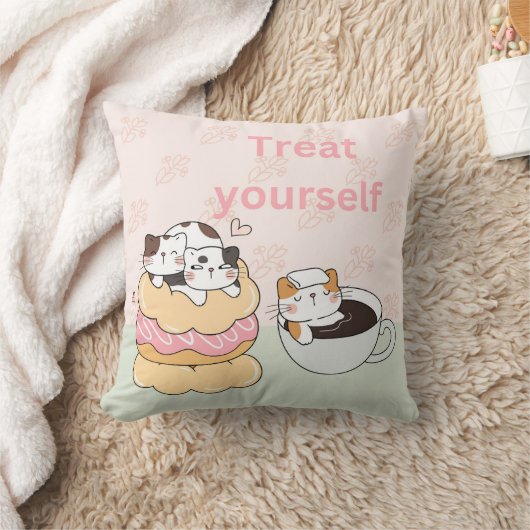 猫を扱う クッション (ブランケット)