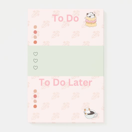 猫を扱う ポストイット (正面)