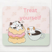 猫を扱う マウスパッド (正面)