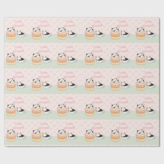 猫を扱う ラッピングペーパー (シーム)