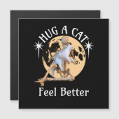 猫を抱きしめて気分転換 スケルトンが猫を抱くユーモア (正面/裏面)