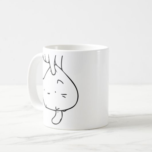 猫を拾う コーヒーマグカップ (正面左)
