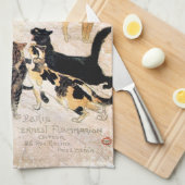 猫を持つ女の子、アレグサンダーSteinlen キッチンタオル (四つ折り)