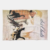 猫を持つ女の子、アレグサンダーSteinlen キッチンタオル (横)