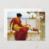 『猫を持つ女性』- ゴッドワード ポストカード (正面/裏面)