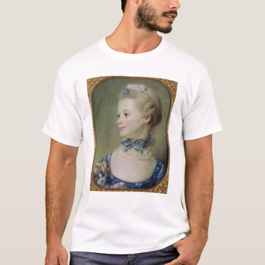 猫を持つ若い女の子 Tシャツ (正面)