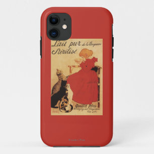 猫を持つVingeanneのミルクの女の子 iPhone 11 ケース