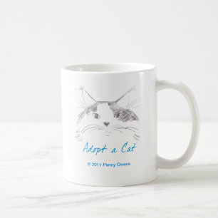 猫を採用して下さい コーヒーマグカップ