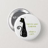 猫を採用して下さい 缶バッジ (正面&裏面)