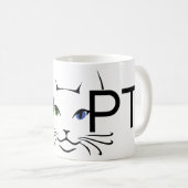 猫を採用する コーヒーマグカップ (正面右)