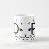 猫を採用する コーヒーマグカップ (中央)