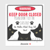 猫を放さないでくおもしろいれ シール (シート)