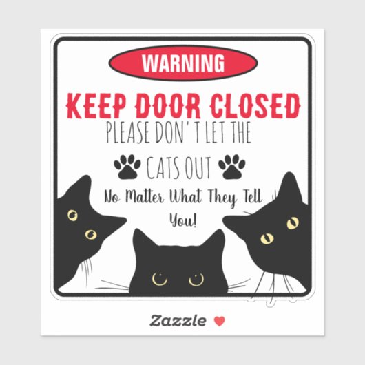 猫を放さないでくおもしろいれ シール (シート)