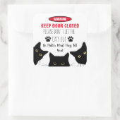 猫を放さないでくおもしろいれ スクエアシール (バッグ)