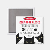 猫を放さないでくおもしろいれ マグネット (正面/裏面)