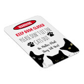 猫を放さないでくおもしろいれ マグネット (右側)