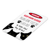 猫を放さないでくおもしろいれ マグネット (左側)