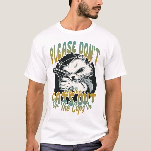 猫を放さないで Tシャツ (正面)