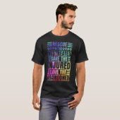 猫を救出する動物を救出する虐待された動物V Tシャツ (正面フル)