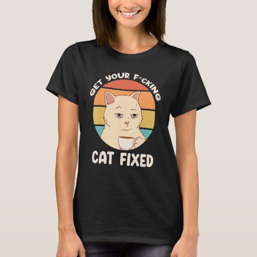 猫を救出する Tシャツ (正面)