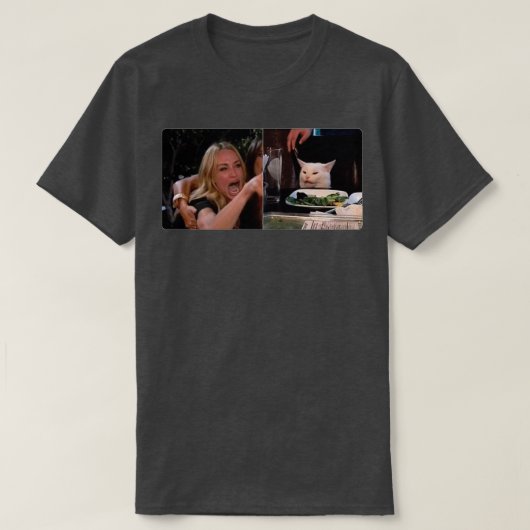 猫を汚す Tシャツ (デザイン正面)