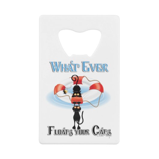 猫を浮かせるのは何2 クレジットカード栓抜き (正面)