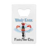 猫を浮かせるのは クレジットカード栓抜き (裏面)