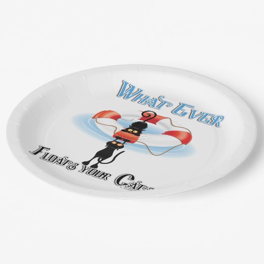 猫を浮かせるのは ペーパープレート (アングル)