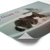 猫を清潔にする ポスター (角)