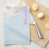 猫を狙う キッチンタオル (四つ折り)