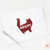 猫を猫好きに、猫を紫色に変える ラウンドシール (封筒)