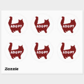 猫を猫好きに、猫を紫色に変える ラウンドシール (シート)