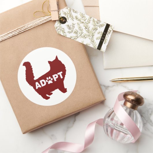 猫を猫好きに、猫を紫色に変える ラウンドシール (ギフト)