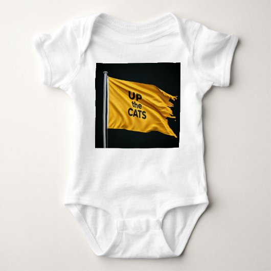 猫を育てる ベビーボディスーツ (正面)