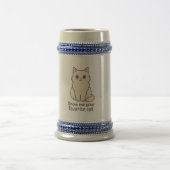 「猫を見せて」マグカップ – キュート黒猫イラストレティ ビールジョッキ (中央)