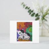 猫を見つける ポストカード (スタンド正面)