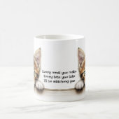 猫を見ていおもしろいる コーヒーマグカップ (中央)