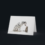 猫を見ている犬 カード<br><div class="desc">猫を見ている犬 | Tim Macpherson | AssetID: 88147648</div>