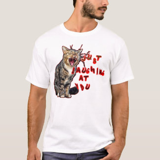 猫を見て笑っているだけ。 Tシャツ