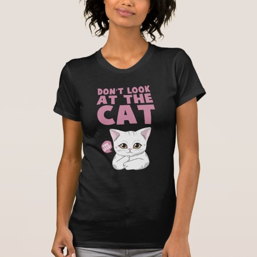 猫を見ない Tシャツ (正面)