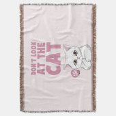 猫を見るなおもしろい白猫 スローブランケット (正面縦)