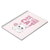 猫を見るなおもしろい白猫 ノートブック (左側)