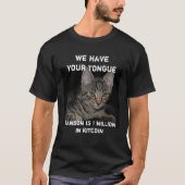 猫を誘拐得する猫犯罪者たちが猫を騙す Tシャツ (正面)